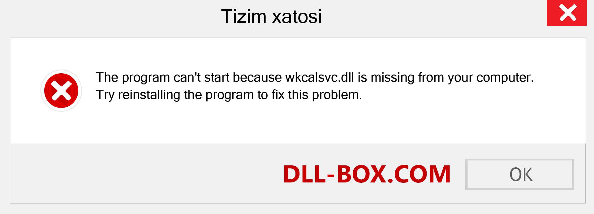 wkcalsvc.dll fayli yo'qolganmi?. Windows 7, 8, 10 uchun yuklab olish - Windowsda wkcalsvc dll etishmayotgan xatoni tuzating, rasmlar, rasmlar